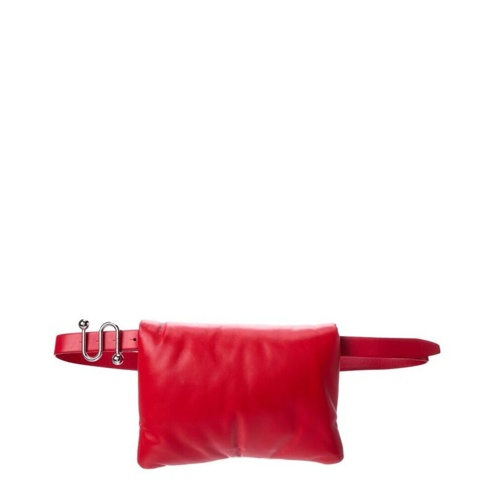 Sportmax Fauno Leather Shoulder Bag, Red